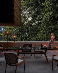 WOMO Solar Rattan Floor Lamp-WM9011
