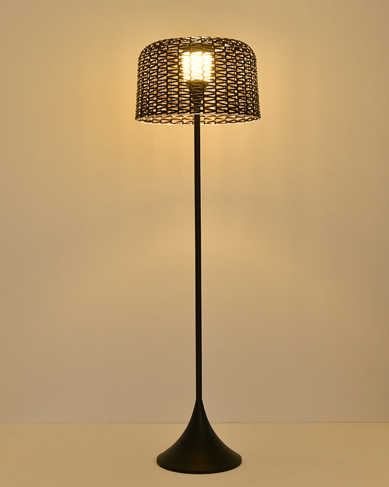 WOMO Solar Rattan Bodenleuchte-WM9011