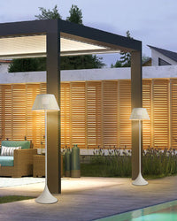 WOMO Solar Rattan Floor Lamp-WM9011