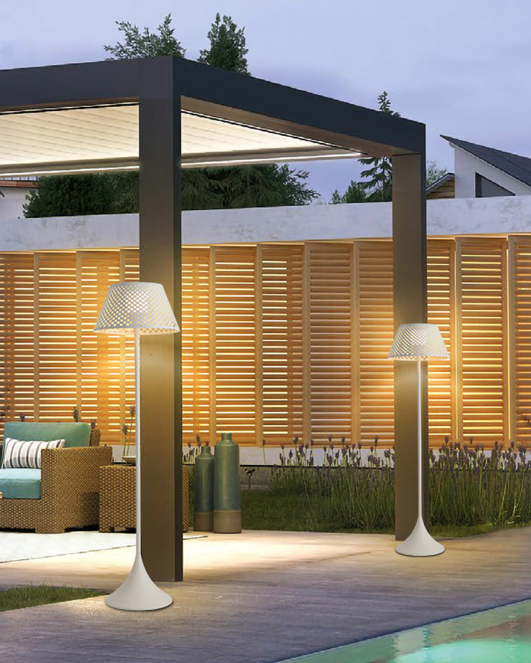 WOMO Solar Rattan Bodenleuchte-WM9011