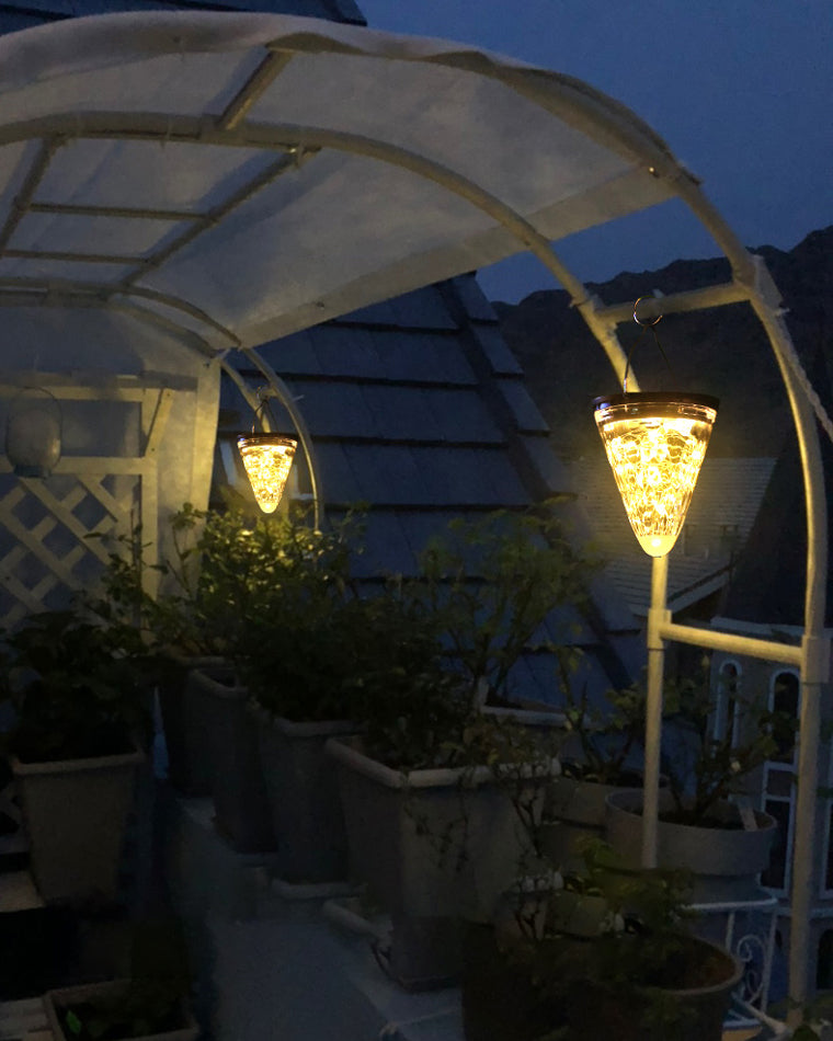 WOMO Solar-Hängelaterne Erdbeerfarben-WM9040