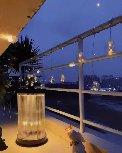 WOMO Solar Pleated Glass Lantern-WM9043