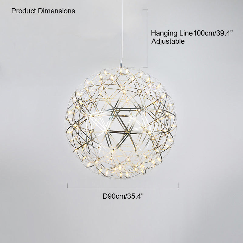 WOMO Designer LED Pendant Light SLV Chrome Sphere -WM2091