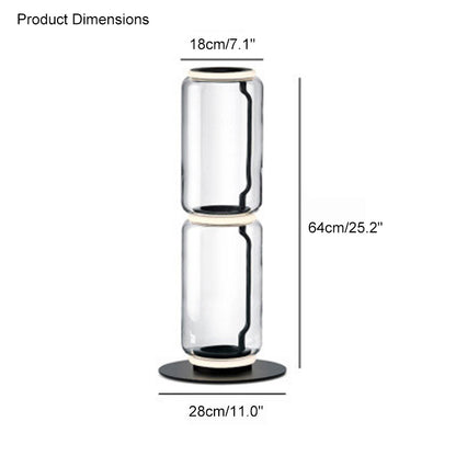 WOMO Glass Column Torchiere Floor Lamp-WM7018