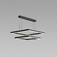 Lustre étagé WOMO, carré, noir-WM2016