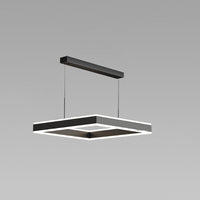 Lustre étagé WOMO, carré, noir-WM2016