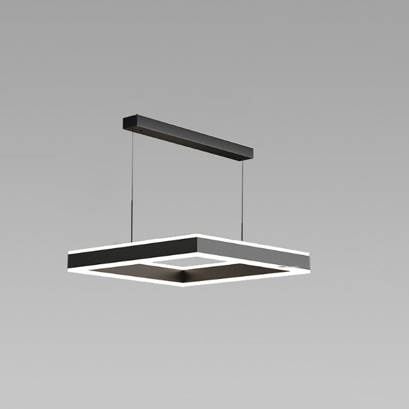 Lustre étagé WOMO, carré, noir-WM2016