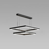 Lustre étagé WOMO, carré, noir-WM2016