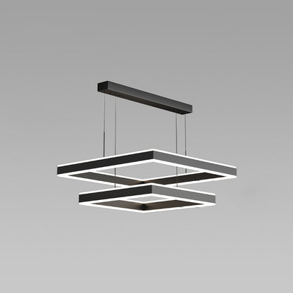 WOMO Tiered Black Square Chandelier-WM2016