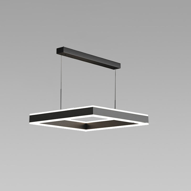 Lustre étagé WOMO, carré, noir-WM2016