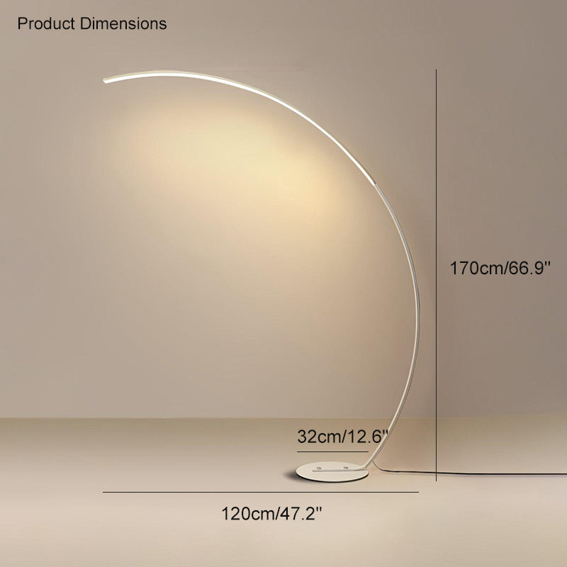 WOMO Crescent Arc LED Floor Lamp - WM7001