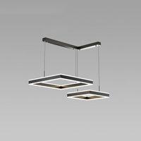 Lustre étagé WOMO, carré, noir-WM2016