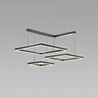 Lustre étagé WOMO, carré, noir-WM2016