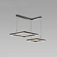 Lustre étagé WOMO, carré, noir-WM2016