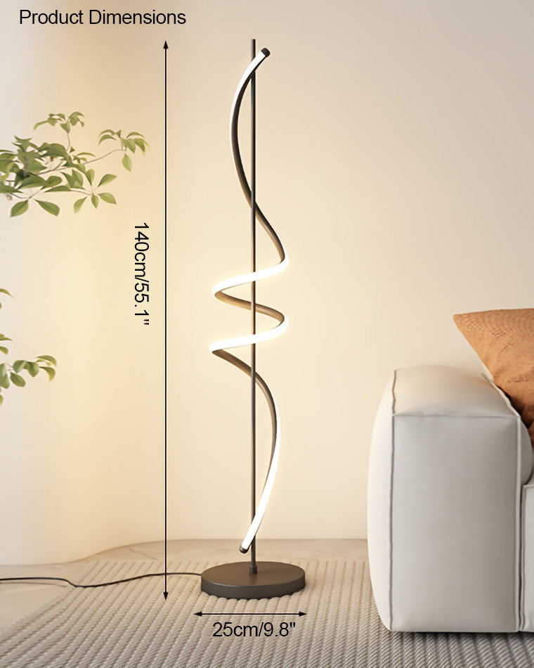 WOMO Dimmbare Spiral-Stehleuchte-WM7073