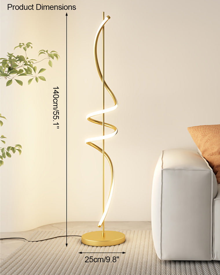 WOMO Dimmbare Spiral-Stehleuchte-WM7073
