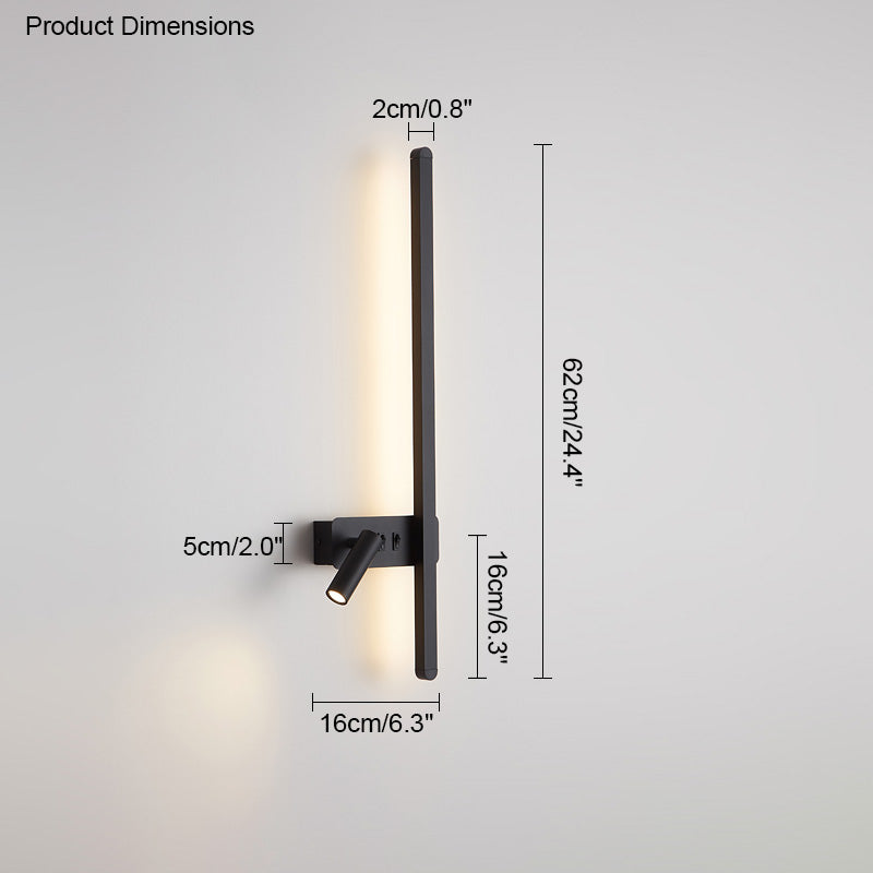 WOMO schaltbare lange lineare Wandleuchte mit Spotlight-WM6068