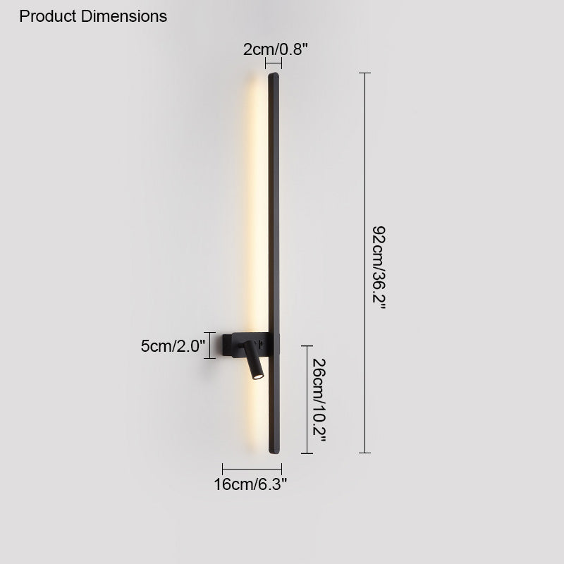 WOMO schaltbare lange lineare Wandleuchte mit Spotlight-WM6068