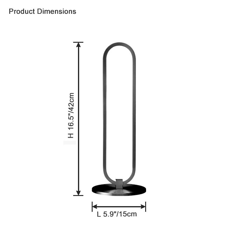 WOMO Lange ovale LED-Tischleuchte aus Messing - WM8034