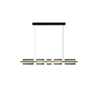 WOMO Linear Chandelier made of Amber/Smoked Glass - WM2221