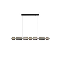 WOMO Linear Chandelier made of Amber/Smoked Glass - WM2221