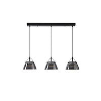 Suspension 3 lampes en verre fumé WOMO - WM2238
