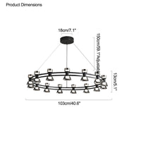 WOMO Modern Round Pillar Candle Chandelier-WM2224