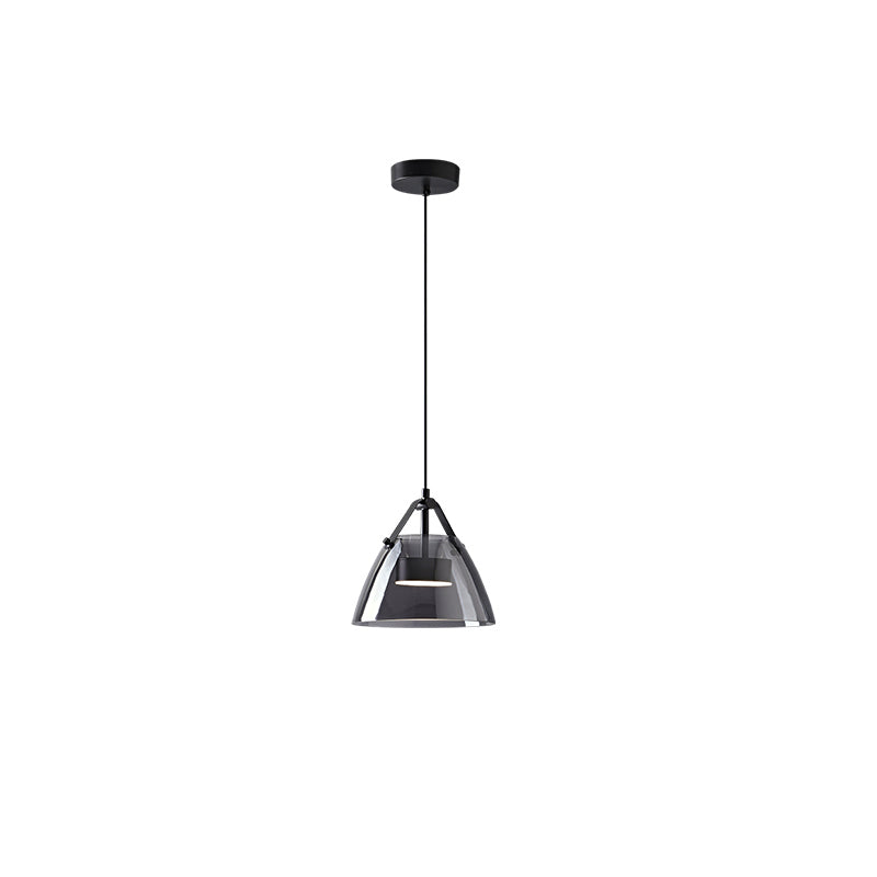 WOMO 3-flammige Pendelleuchte aus Rauchglas - WM2238