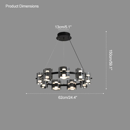 WOMO Modern Candle Round Chandelier-WM2218