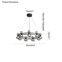 WOMO Modern Round Pillar Candle Chandelier-WM2224