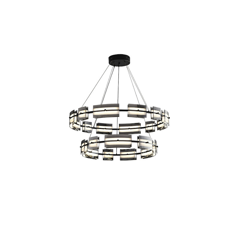 WOMO Modern Tiered Glass Chandelier-WM2220