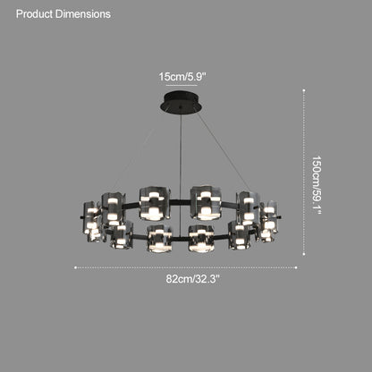 WOMO Modern Candle Round Chandelier-WM2218