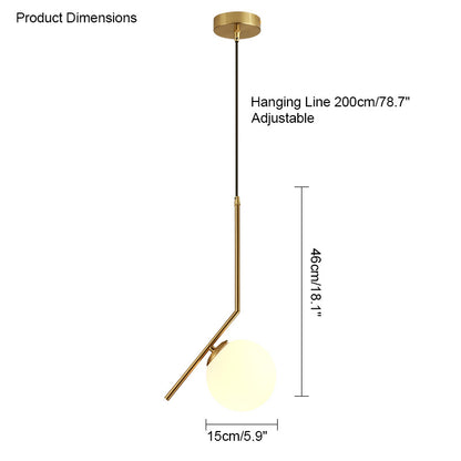 WOMO Glass Globe Pendant Light-WM2097