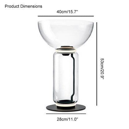 WOMO Glass Column Torchiere Floor Lamp-WM7018