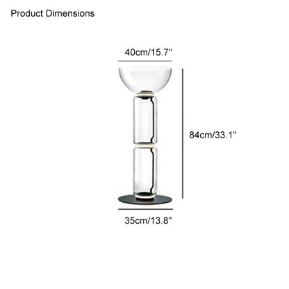 WOMO Glass Column Torchiere Floor Lamp-WM7018