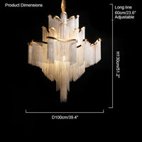 WOMO Fringe Tiered Chandelier WM2079