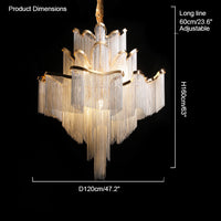 WOMO Fringe Tiered Chandelier WM2079