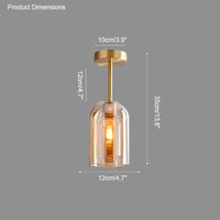 Suspension WOMO en verre soufflé fumé/verre ambré-WM2108