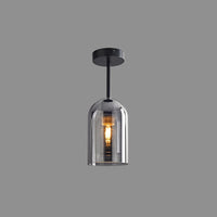 Suspension WOMO en verre soufflé fumé/verre ambré-WM2108