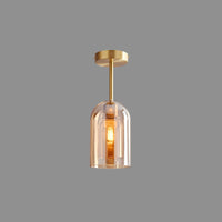 Suspension WOMO en verre soufflé fumé/verre ambré-WM2108