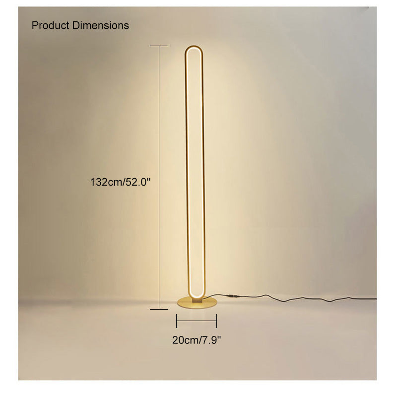 WOMO  Oval Skinny Corner Floor Lamp-WM7009