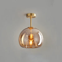 Suspension WOMO en verre soufflé fumé/verre ambré-WM2108
