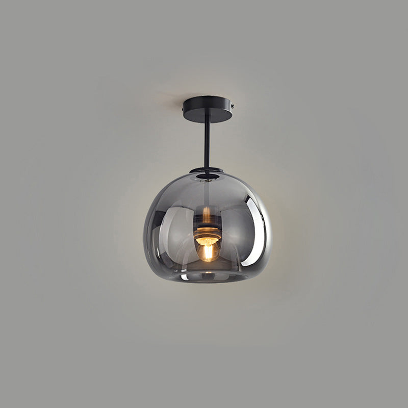 Suspension WOMO en verre soufflé fumé/verre ambré-WM2108