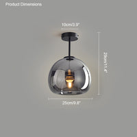 Suspension WOMO en verre soufflé fumé/verre ambré-WM2108