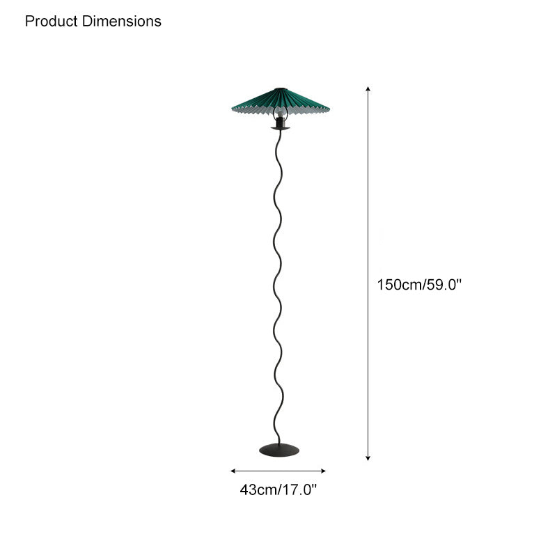 WOMO Pleated Swirl Floor and Table Lamp - WM7011