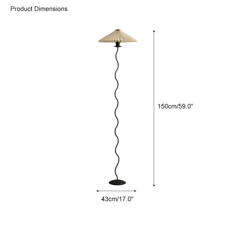 WOMO Pleated Swirl Floor and Table Lamp - WM7011