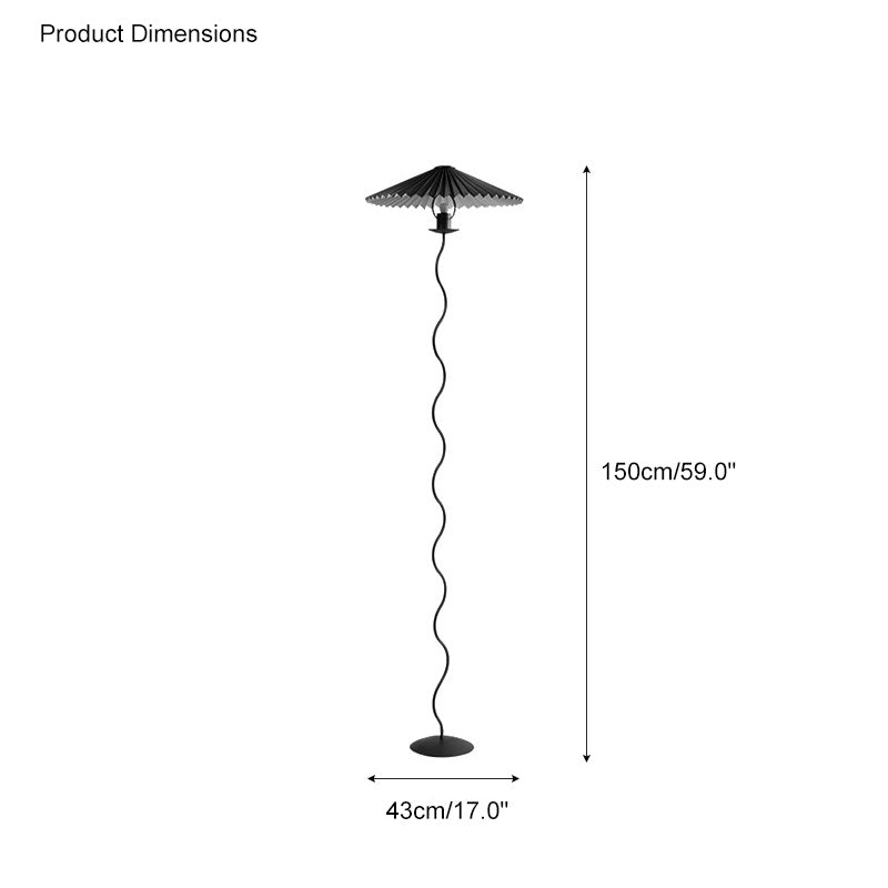 WOMO Pleated Swirl Floor and Table Lamp - WM7011