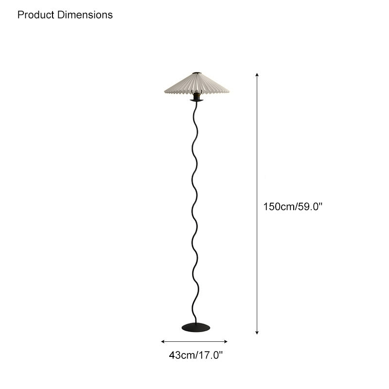 WOMO Pleated Swirl Floor and Table Lamp - WM7011