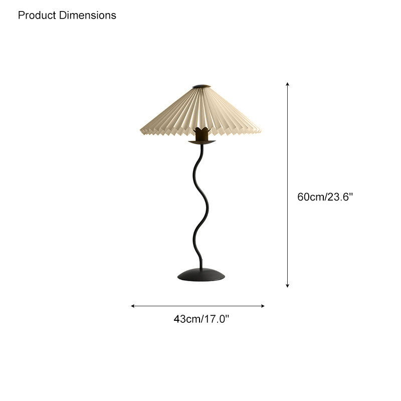 WOMO Pleated Swirl Floor and Table Lamp - WM7011