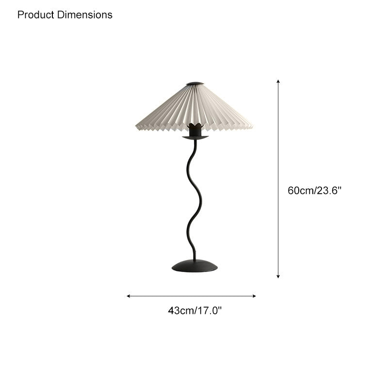WOMO Pleated Swirl Floor and Table Lamp - WM7011